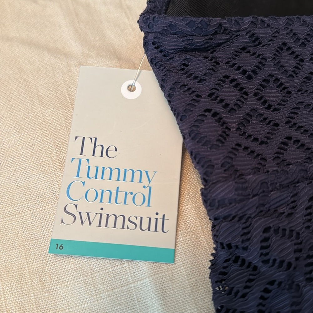 NWT Croft & Barrow Tummy control swimsuit size 16 - Picture 4 of 5
